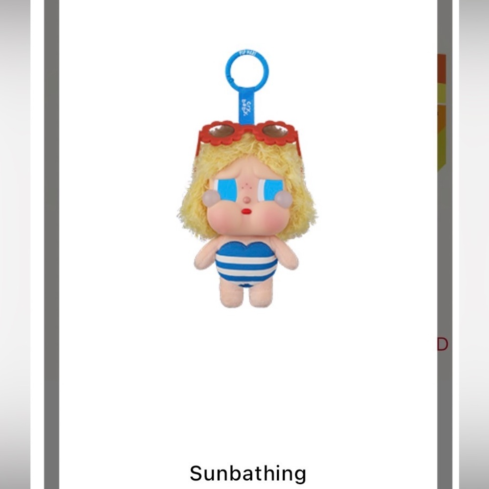 Pop Mart CRYBABY Vacation Mode On Series-Vinyl Plush Sunbathing